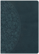 KJV Study Bible Large Print Edition, Dark Teal Leathertouch, Indexed