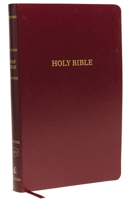 KJV, Thinline Reference Bible, Leather-Look, Burgundy, Red Letter Edition - Thomas Nelson