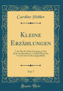 Kleine Erzhlungen, Vol. 7: 1. So War Es Nicht Gemeint; 2. Der Graf Von Barcellona; 3. Schlo Wiernitz; 4. Carl's Des Groen Jugendliebe (Classic Reprint)