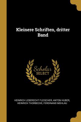 Kleinere Schriften, Dritter Band - Fleischer, Heinrich Leberecht, and Huber, Anton, and Thorbecke, Heinrich