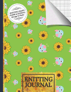 Knitting Journal: Sunflowers and Birds Knitting Journal to Write in, Half Lined Paper, Half Graph Paper (4:5 Ratio)