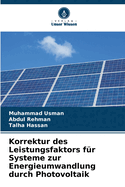 Korrektur des Leistungsfaktors f?r Systeme zur Energieumwandlung durch Photovoltaik