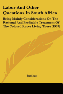 Labor And Other Questions In South Africa: Being Mainly Considerations On The Rational And Profitable Treatment Of The Colored Races Living There (1903)