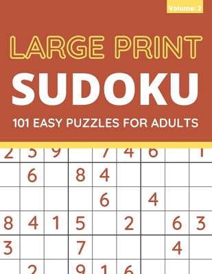 Large Print Sudoku: 101 Easy Sudoku Puzzles For Adults, One Puzzle Per Page (Volume: 2) - Books, Funafter