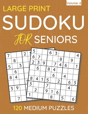 Large Print Sudoku For Seniors: 120 Medium Puzzles For Adults & Seniors (Volume: 5) - Books, Funafter