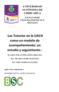 Las Tutor?as en la UACH como un modelo de acompaamiento: un estudio y seguimiento