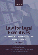 Law for Legal Executives: Professional Diploma in Law: Level 3, Year 2