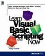 Learn Microsoft Visual Basic Scripting Edition Now - Cornell, Gary