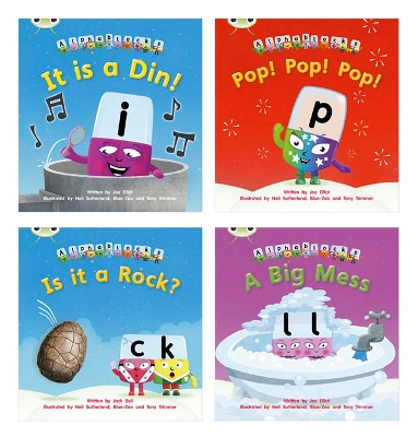 Learn to Read at Home with Bug Club Phonics Alphablocks: Phase 2 - Reception Term 1 (4 fiction books) Pack A - Bell, Jack, and Elliot, Joe