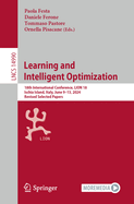 Learning and Intelligent Optimization: 18th International Conference, LION 18, Ischia Island, Italy, June 9-13, 2024, Revised Selected Papers