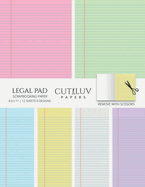 Legal Pad Collage Paper for Scrapbooking: Back To School Office Themed Decorative Paper for Crafting