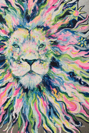 "Leo" by Jennifer Moreman: Beautiful Lion 120 page Wide Rule Lined Notebook by Artist