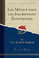Les Mtaux Dans Les Inscriptions gyptiennes (Classic Reprint)