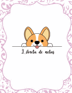 Libreta de Notas: Libreta Rayada Con Tema de Perros Corgi Rosa Hoja Blanca 8.5 X 11 in (21.59 X 27.9 CM) 120 Paginas