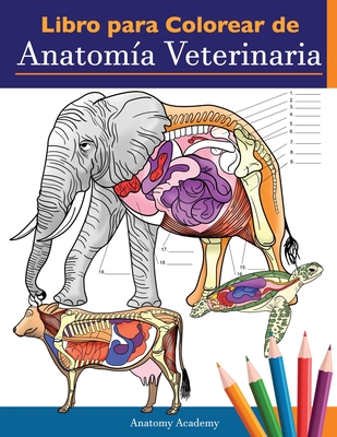 Libro para colorear de anatom?a veterinaria: Libro de trabajo para colorear de autoevaluaci?n de fisiolog?a animal para estudiar y relajarse Un regalo perfecto para estudiantes veterinarios e incluso adultos - Academy, Anatomy