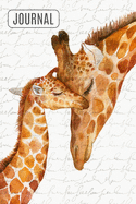 Lined Journal Notebook Mother & Baby Giraffes: 150 Lined Pages Perfect For Writing, Journaling, Notes