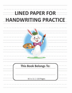 Lined Paper for Handwriting Practice: Notebook with Dotted Lined Writing Paper for Kids 8.5x11, 110 pages