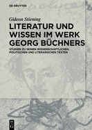 Literatur Und Wissen Im Werk Georg B?chners