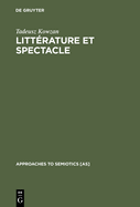 Littrature Et Spectacle