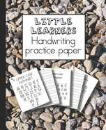 Little learners handwriting practice paper: Learning notebook for young children to practice printed handwriting to support confidence in writing, storytelling and copywork - The nature lovers stone cover art design