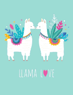 Llama Love: Letter-Sized Notebook