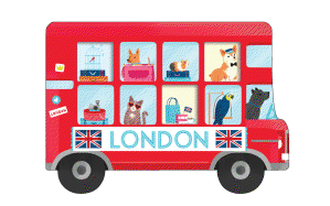 London Bus Shaped Cover Sticky Notes