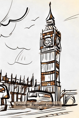 London Drawing Internet Password Logbook: Protect Usernames and Passwords, Trendy Password Keeper Social Media Notebook Blogger Diary To Write In - Log Book, Jessebuenoano