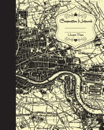 London Map Unruled Composition Notebook Journal Diary Travel 8 X 10,120 P: Blank Composition Notebook for Diary Journal School/Teacher/Office/Student