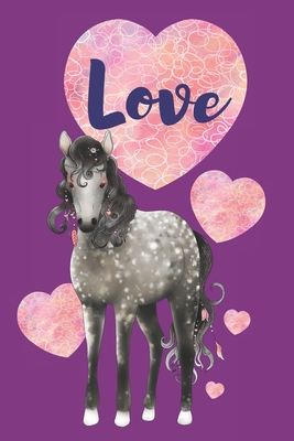 Love: Dapple Grey Horse with Hearts - Journals, Deronia