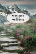 Low Vision Address Book and Password Keeper: 6" x 9" Organizer for Visually Impaired with Mountain Scene Cover