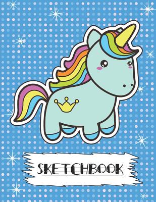 Magical Unicorn Kids Sketchbook: 100 Sheets 200 Blank Pages to Sketch and Draw on - Books, Flippin Sweet