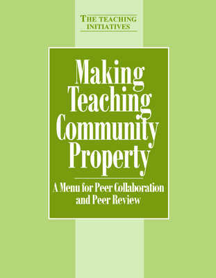 Making Teaching Community Property: A Menu for Peer Collaboration and Peer Review - Hutchings, Pat