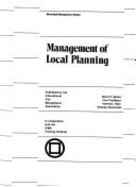 Management of Local Planning