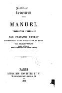 Manuel, traduction franaise par Franois Thurot