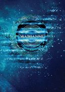 Marianne Notebook: Art Deco - 7"X10" Blue Spiritual Cosmic Composition Book