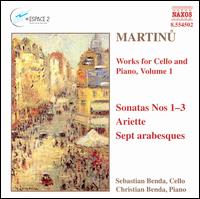 Martinu: Works for Cello and Piano, Vol. 1 - Christian Benda (piano); Sebastian Benda (cello)