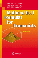 Mathematical Formulas for Economists