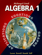 McDougal Littell Algebra 1: Student Edition (C) 2001 2001 - McDougal Littel (Prepared for publication by)