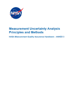 Measurement Uncertainty Analysis Principles and Methods: Nasa-Hdbk-8739.19-3 Annex 3