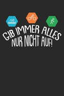 Mein Triathlontagebuch: Trainingstagebuch fr alle Triathleten &#9830; Laufen, Schwimmen, Radfahren &#9830; Logbuch fr ber 300 Eintrge &#9830; handliches 6x9 Format &#9830; Motiv: Gib immer alles