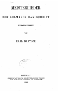 Meisterlieder der Kolmarer Hanschrift