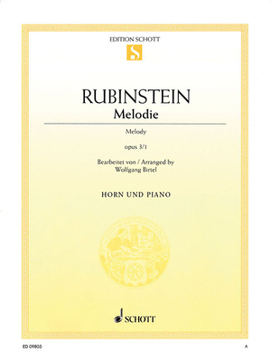 Melodie Op. 3, No. 1: Horn and Piano - Rubinstein, Anton (Composer), and Birtel, Wolfgang