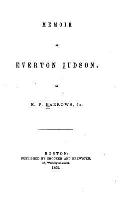 Memoir of Everton Judson - Barrows, Elijah Porter