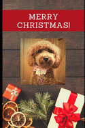 Merry Christmas: Goldendoodle Notebook:120 pages, 6x9 inch, college ruled, blank lined journal or diary for your snuggle dog