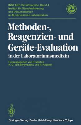 Methoden-, Reagenzien- Und Gerate-Evaluation in Der Laboratoriumsmedizin - Merten, Richard (Editor), and Boroviczeny, Karl-Georg V (Editor), and Haeckel, Rainer (Editor)