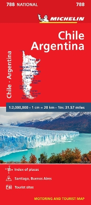 Michelin Chile Argentina Motoring and Tourist Map No. 788 - 
