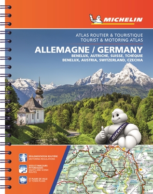 Michelin Germany, Benelux, Austria, Switzerland, Czechia Tourist & Motoring Atlas (Bi-Lingual): Road Atlas - 