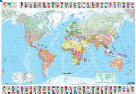 Michelin the World Map #13701(905): Laminated, Rolled