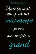 Microscope carnet: Maintenant que j'ai un microscope je vois mes projets en grand