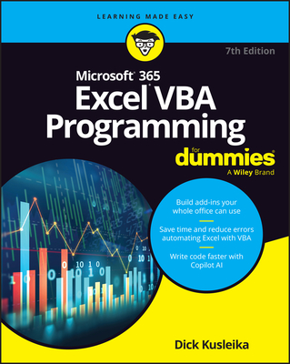 Microsoft 365 Excel VBA Programming for Dummies - Kusleika, Dick